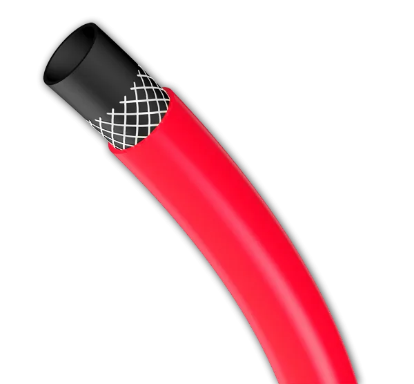 Шланг ПВХ поливочный армированный Родничок-Люкс 5/8" 30м (красный)