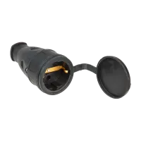 Розетка 1-ая переносная Юпитер (с/з, 16А, 250В, брызг. защ.) каучук, черная, арт. JP7601-01 пищевые для насосов Розетка 1-ая переносная Юпитер (с/з, 16А, 250В, брызг. защ.) каучук, черная, арт. JP7601-01