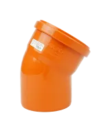 Отвод канализационный VALFEX 30 градусов 110 мм (оранжевый)