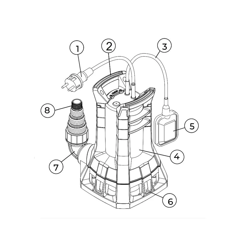 Схема дренажного насоса AL-KO DRAIN 20000 HD  Схема дренажного насоса AL-KO DRAIN 20000 HD