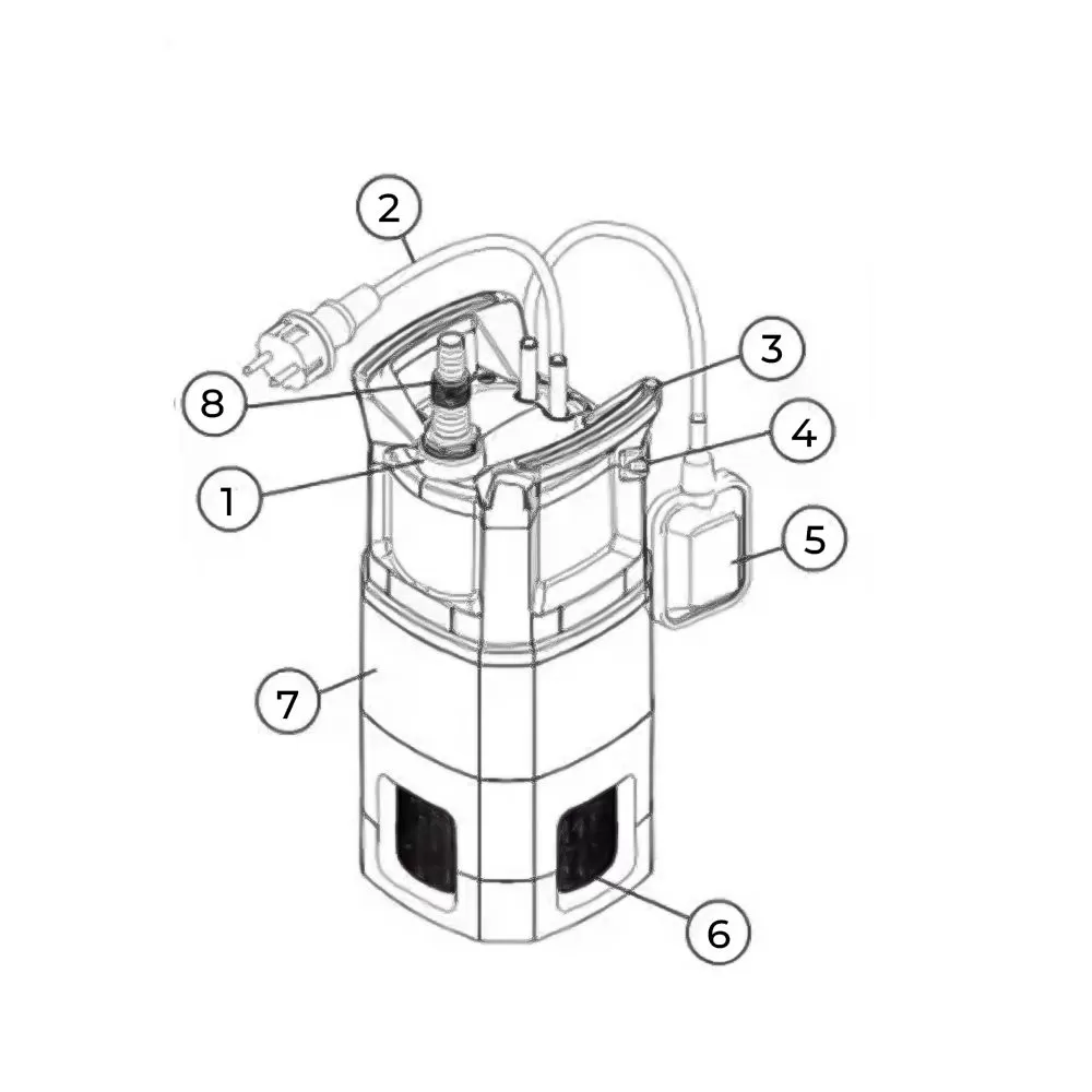Схема дренажного насоса AL-KO DIVE 6300-4  Схема дренажного насоса AL-KO DIVE 6300-4