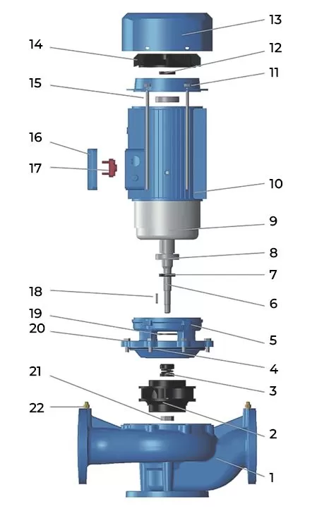 Схема циркуляционного насоса MAXPUMP IL 50-310/22