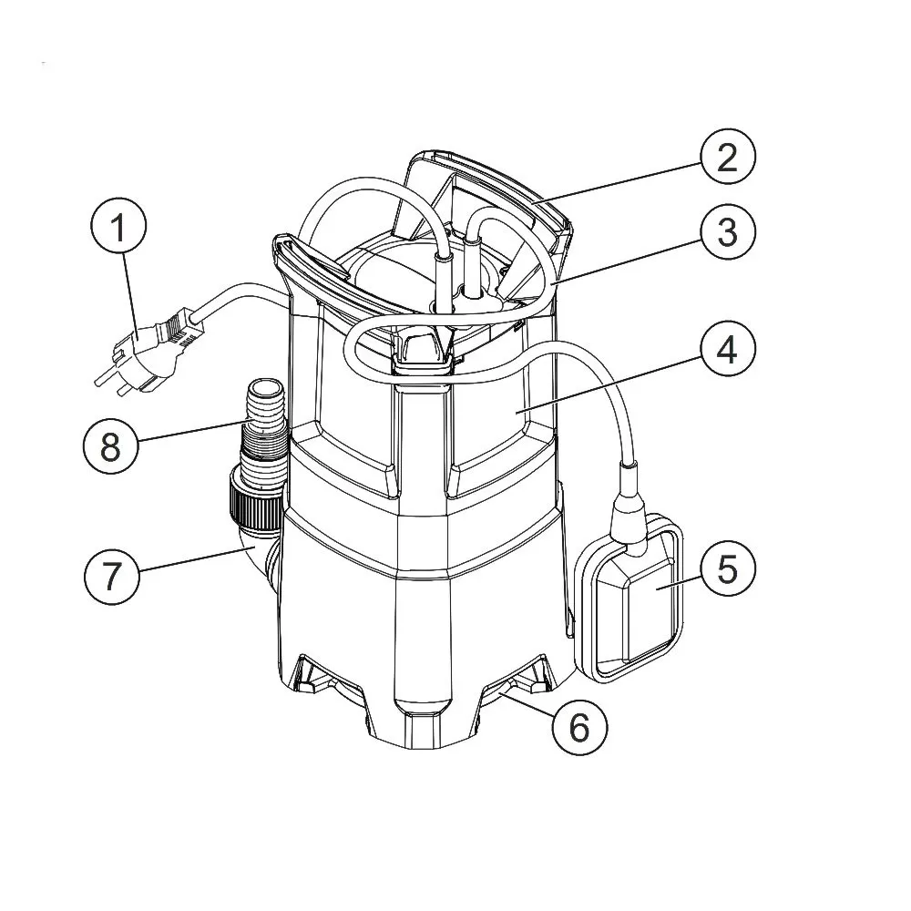 Схема дренажного насоса  AL-KO DRAIN 10000 Comfort  Схема дренажного насоса AL-KO DRAIN 10000 Comfort
