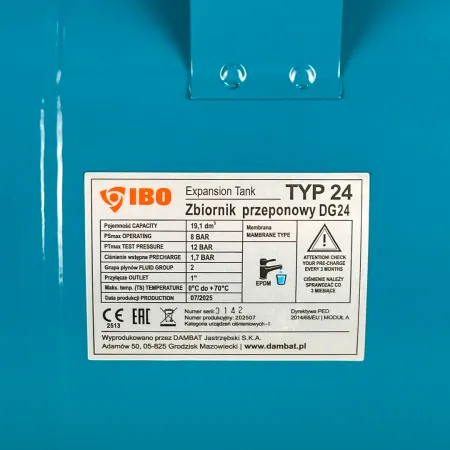 Бак для воды IBO H 24л Гидроаккумулятор для воды IBO H 24л