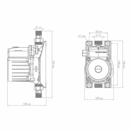 Повысительный насос Джилекс КОМФОРТ ПРО 25/9  Повысительный насос Джилекс КОМФОРТ ПРО 25/9