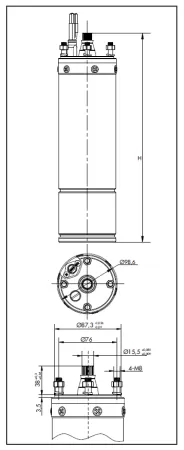 Электродвигатель для глубинного насоса IRCEM 4OS30T Электродвигатель для глубинного насоса IRCEM 4OS30T