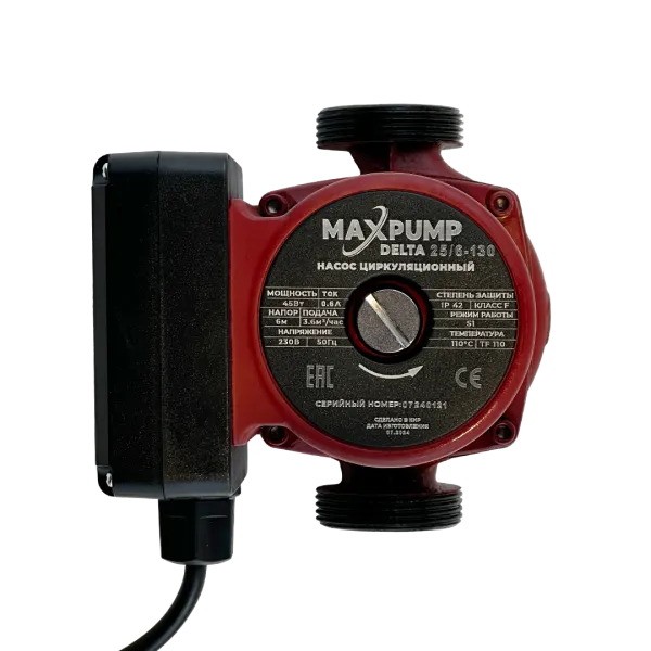 Циркуляционный насос MAXPUMP DELTA 25/6-130 Циркуляционный насос MAXPUMP DELTA 25/6-130