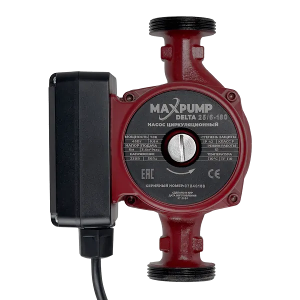 Циркуляционный насос MAXPUMP DELTA 25/6-180 Циркуляционный насос MAXPUMP DELTA 25/6-180